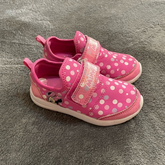 Disney Other - Disney Minnie Mouse Kids Pink Polka Dot Shoes